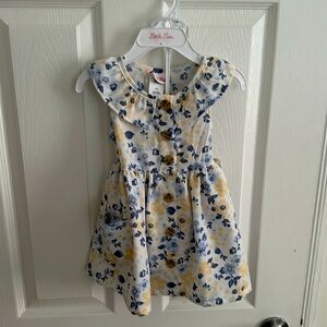 Sleeveless floral dress with matching diaper cover - 12m
